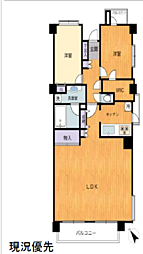 モリスガーデン栗平 2SLDKの間取図画像