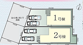 区画図　図面と現況が異なる場合は現況優先となります。