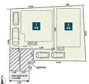 区画図:図面と現況が異なる場合は現況優先となります。
