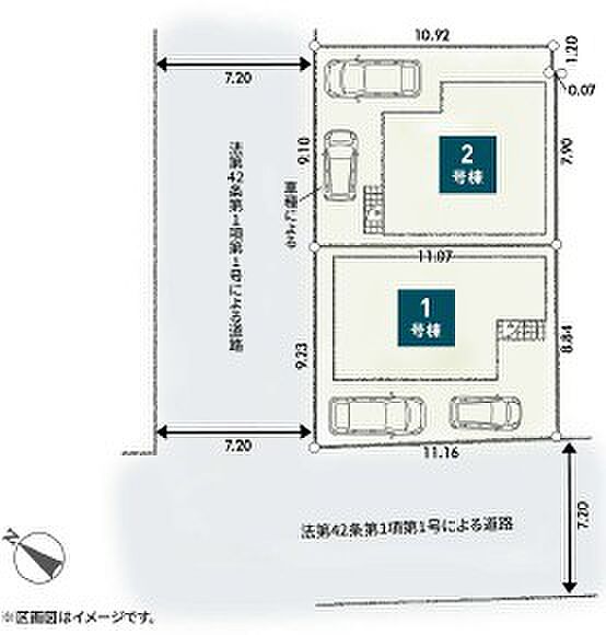 区画図です