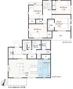 ※間取り図と現況が異なる場合には、現況を優先とさせていただきます。