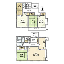 三輪緑山戸建 4SLDKの間取り
