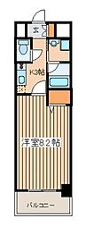 神興レジデンス 1Kの間取図画像