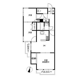 コスモ吉野町 3DKの間取図画像