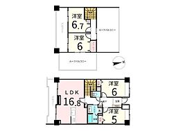 ダイアパレスヒルズ山手森 4LDKの間取図画像