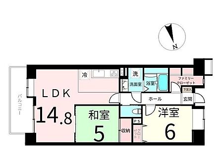 2LDK 間取り