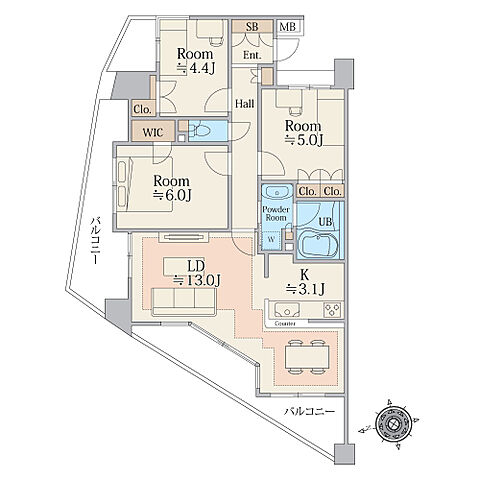 間取り フォリアージュ 5階/-