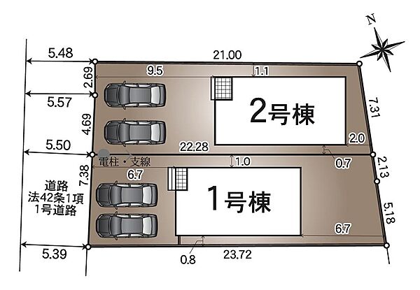 駐車2台可能♪