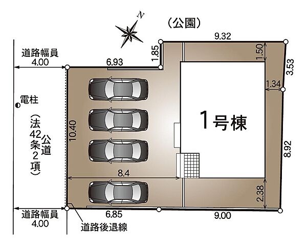 駐車4台可能♪