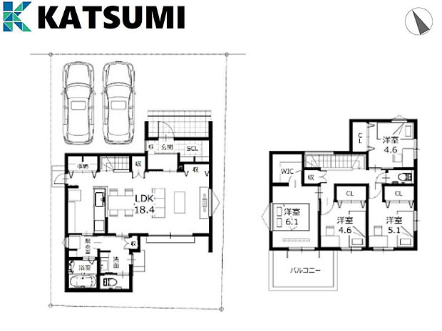 【間取り図】デザイナーズハウス野口町二屋　４号地 