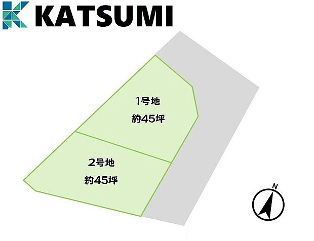 【区画図】パールヒルズ小松原4丁目　全2区画。即日現地ご案内可能です♪