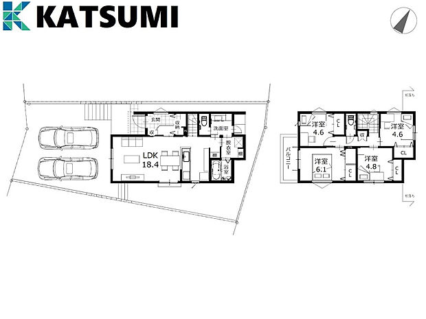 【間取り図】デザイナーズハウス稲美町国岡3丁目 2号地