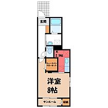 栃木県宇都宮市駒生1丁目（賃貸アパート1K・1階・33.20㎡） その2