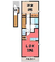 栃木県鹿沼市貝島町（賃貸アパート1LDK・2階・42.80㎡） その2