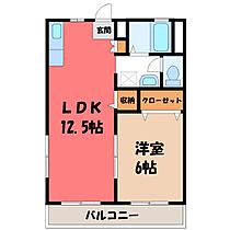 栃木県宇都宮市駒生町（賃貸アパート1LDK・1階・40.04㎡） その2