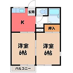 JR日光線 鹿沼駅 バス8分 西久保入口下車 徒歩8分