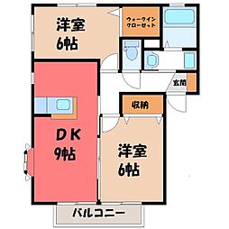 JR東北本線 宇都宮駅 バス20分 西中丸下車 徒歩5分 2階/-