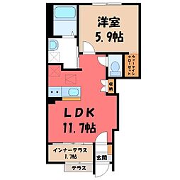 東武宇都宮線 東武宇都宮駅 バス15分 細谷新道口下車 4.6km