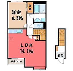 JR両毛線 栃木駅 徒歩30分 2階/-