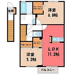 JR日光線 鹿沼駅 バス7分 千渡下車 徒歩1分