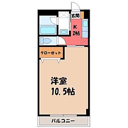 東武宇都宮線 南宇都宮駅 徒歩37分 3階/-