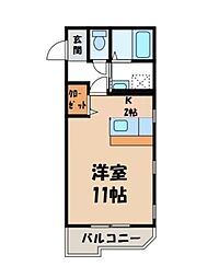 エターナル ワンルームの間取図画像