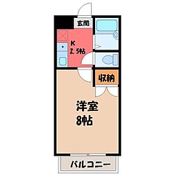 レオパレスジョイ1 1Kの間取図画像