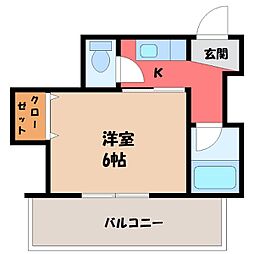 東武宇都宮線 東武宇都宮駅 徒歩37分 3階/-