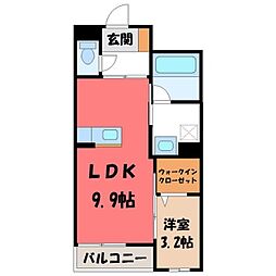JR東北本線 宇都宮駅 徒歩15分 2階/-
