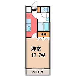 メゾン・ドゥ・ナミA棟 1Kの間取図画像