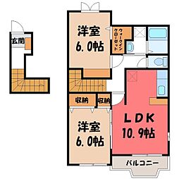 東武日光線 北鹿沼駅 徒歩12分 2階/-