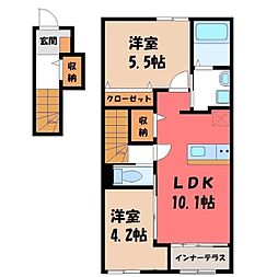 シトロソレイユ 2LDKの間取図画像