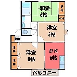 JR東北本線 宇都宮駅 バス20分 富士見小学校北口下車 徒歩3分 2階/-