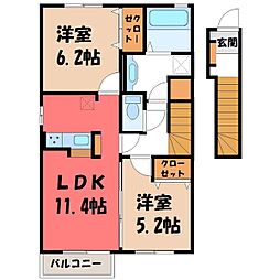宇都宮芳賀ライトレール線 ゆいの杜西駅 徒歩12分 2階/-