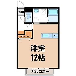 和田レジデンス 1Kの間取図画像