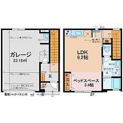 Gアルシオーネ 1LDKの間取図画像