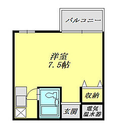 ベルハイツ座間　502号室 5階ワンルームの間取り