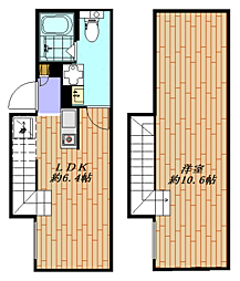 Ｆｌａｔ　Ｋ　ＫＡＳＵＹＡ 2階1LDKの間取り