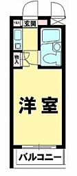 エルヴィーナ桜新町 ワンルームの間取図画像