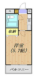 クリオ星川壱番館 1Kの間取図画像