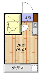 エクセルピア志津 ワンルームの間取図画像
