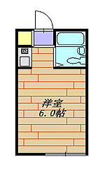 アリス深谷第12 ワンルームの間取図画像