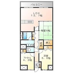 ラヴィーヌ砥堀 3LDKの間取図画像