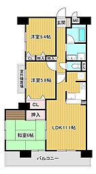 ラヴィーヌ砥堀 3LDKの間取図画像