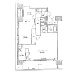 姫路ザ・レジデンス 2LDKの間取図画像