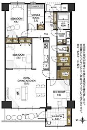 間取図画像 3SLDK