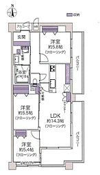 ファミールグラン錦町 3LDKの間取図画像