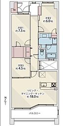 ネオグランデ仙台長町サザンコート 3LDKの間取図画像