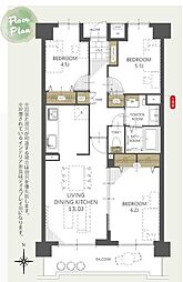 ロイヤルシャトー南仙台 3LDKの間取図画像