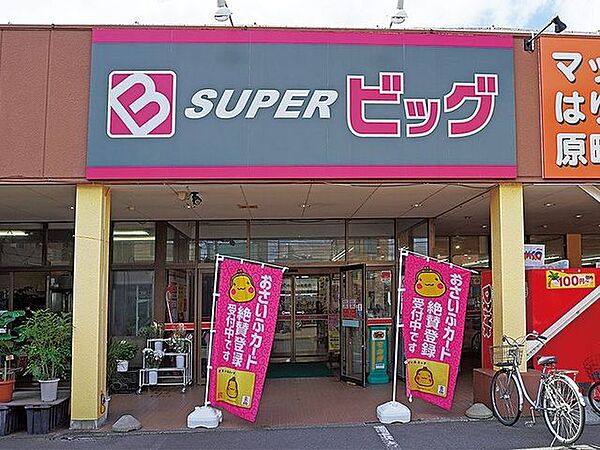 スーパービッグ原町店 徒歩14分。 1000m